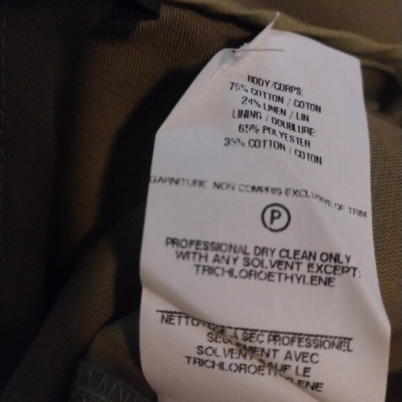 Twenty Wide Leg Pull On Trouser Pants Khaki Elastic Waist Casual Sage Green - Picture 5 of 6